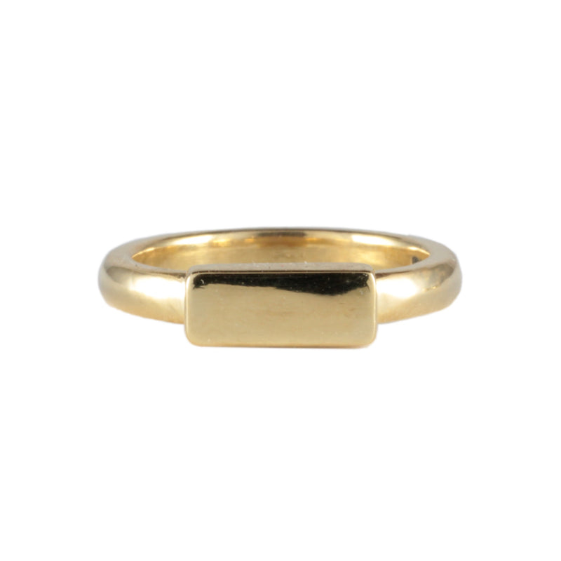 'Akrai' Gold Eastern Greek Style Rectangular Head Ring C6th BCE