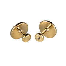 Load image into Gallery viewer, Yellow Gold Collar Studs set with a Black Diamond