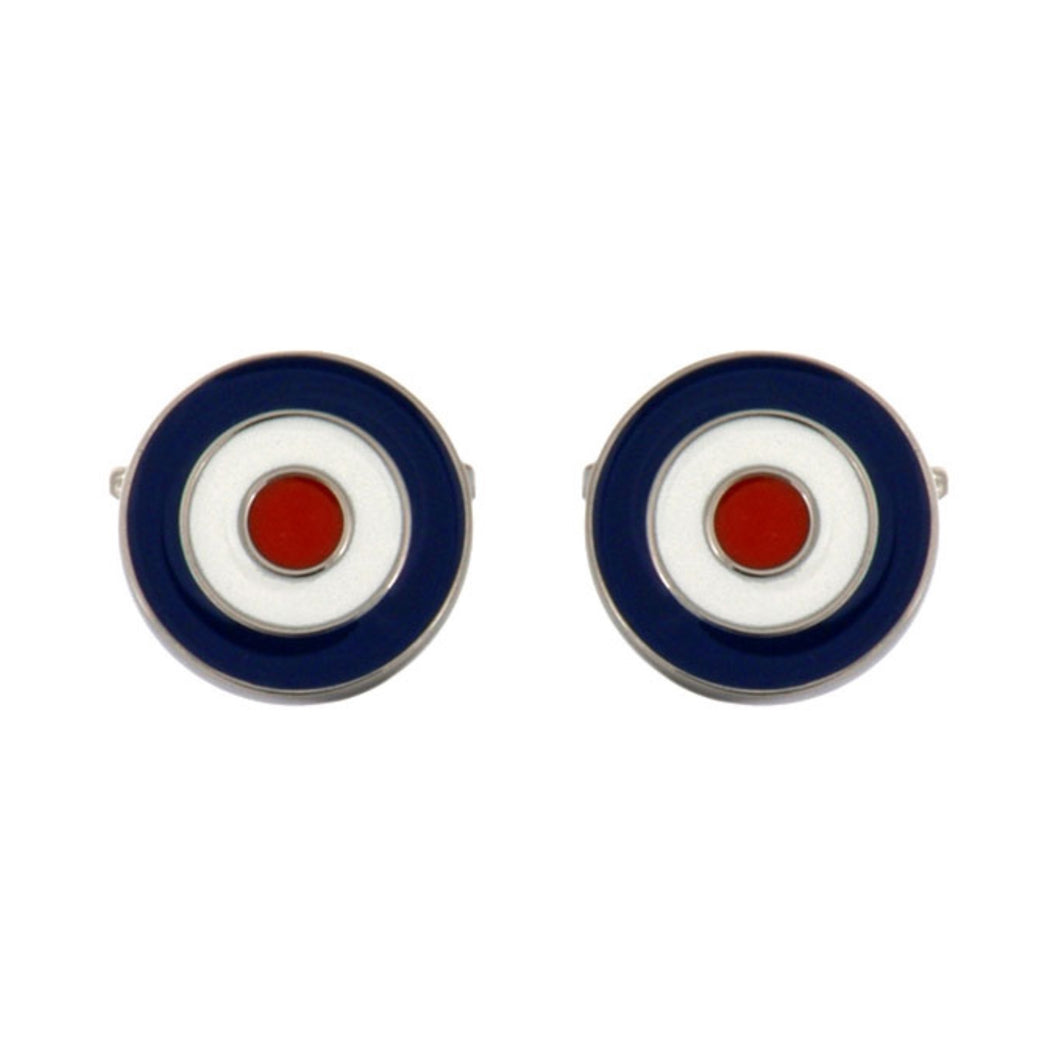 RAF Red, White and Blue Enamel Cufflinks