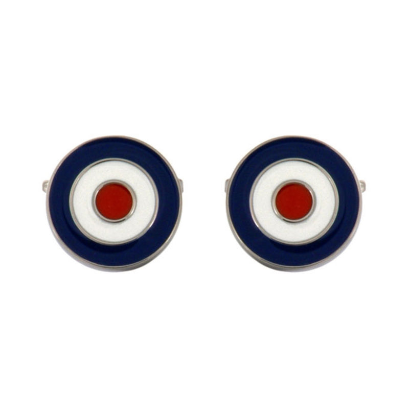 RAF Red, White and Blue Enamel Cufflinks