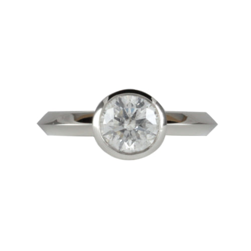 1.09ct Diamond Art Deco Design Platinum Ring