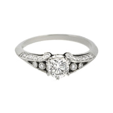Load image into Gallery viewer, 0.50ct Diamond G VS2 GIA Art Deco Design Platinum Ring